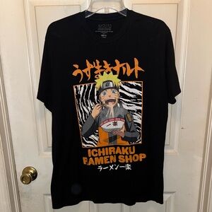 NARUTO Ichiraku Ramen Shop Men’s Short Sleeve Vintage T-shirt. Sz L (42-44)
